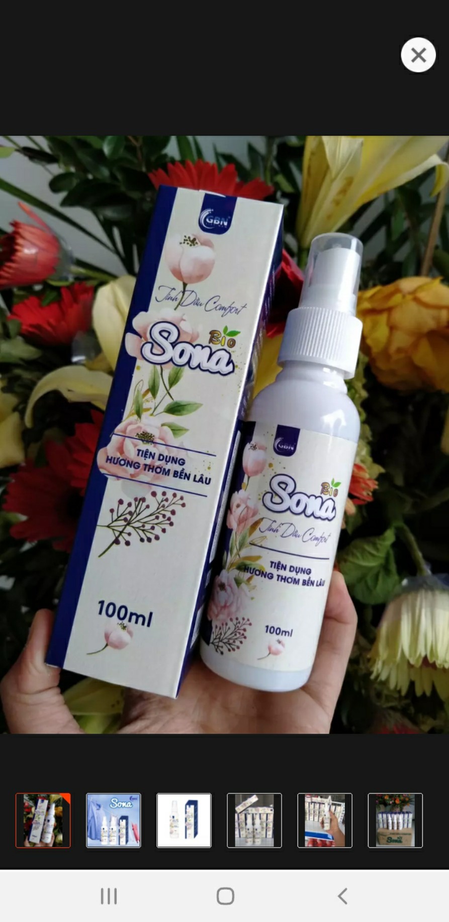 Combo 2 chai Xả vải khô SONA Tinh dầu Comfor
