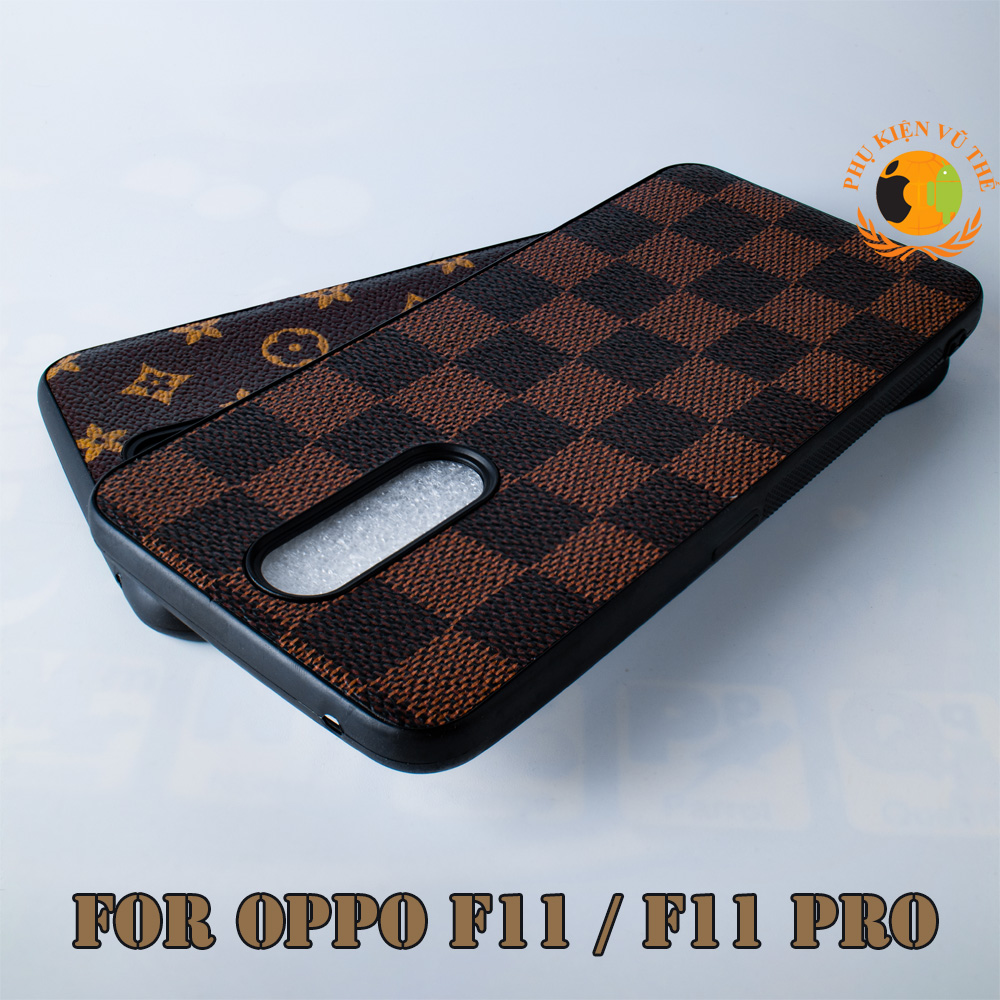 Ốp Lưng Da Leather In Họa Tiết LV Cho Oppo F11 / F11 Pro 2020 Sang Trọng, Đẳng Cấp