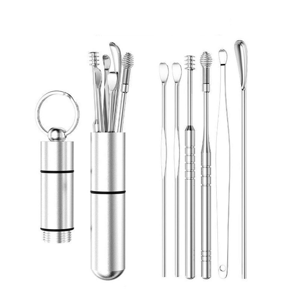 Dụng cụ lấy ráy tai Dụng Cụ Chăm Sóc Tai Tái Sử Dụng Mát Xa Bằng Thép Không Gỉ Vệ Sinh Cầm Tay 360 °, Dụng Cụ Lấy Ráy Tai Dụng Cụ Vệ Sinh Ống Tai