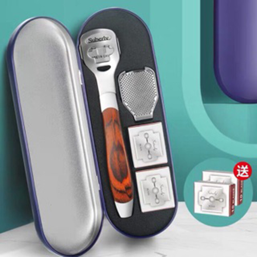 Có video dụng cụ chà gót chân tẩy da chết kèm 20 lưỡi dao cạo, tẩy da chết ở gót chân, dụng cụ mài gót chân, chà gót chân