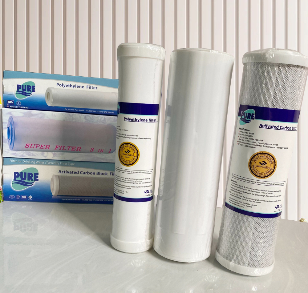 Bộ lõi lọc 1,2,3 nhập khẩu chính hãng pure nhập khẩu chính hãng thái lan