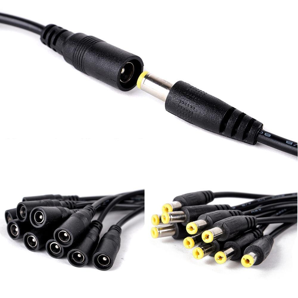 Dây nguồn DC 5.5x2.1mm - Cặp dây jack đực và cái - Đen