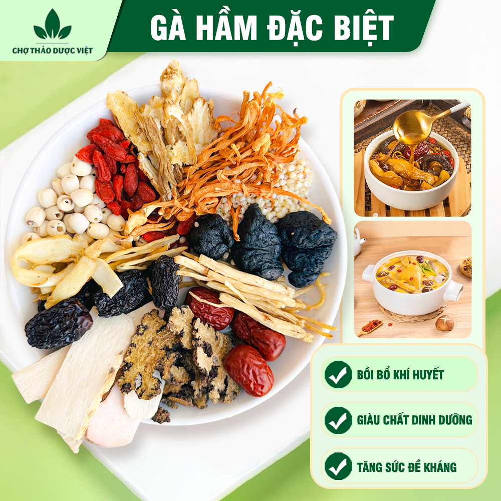  Gói hầm gà loại đặc biệt set 11 vị thảo mộc nấu lẩu tiềm gà thơm ngon bổ dưỡng tốt cho sức khỏe - Chợ Thảo Dược Việt 