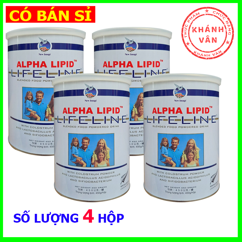 Hoàn Tiền Giảm 10%-CHÍNH HÃNG Combo 4 Hộp Sữa Non Alpha Lipid 450g