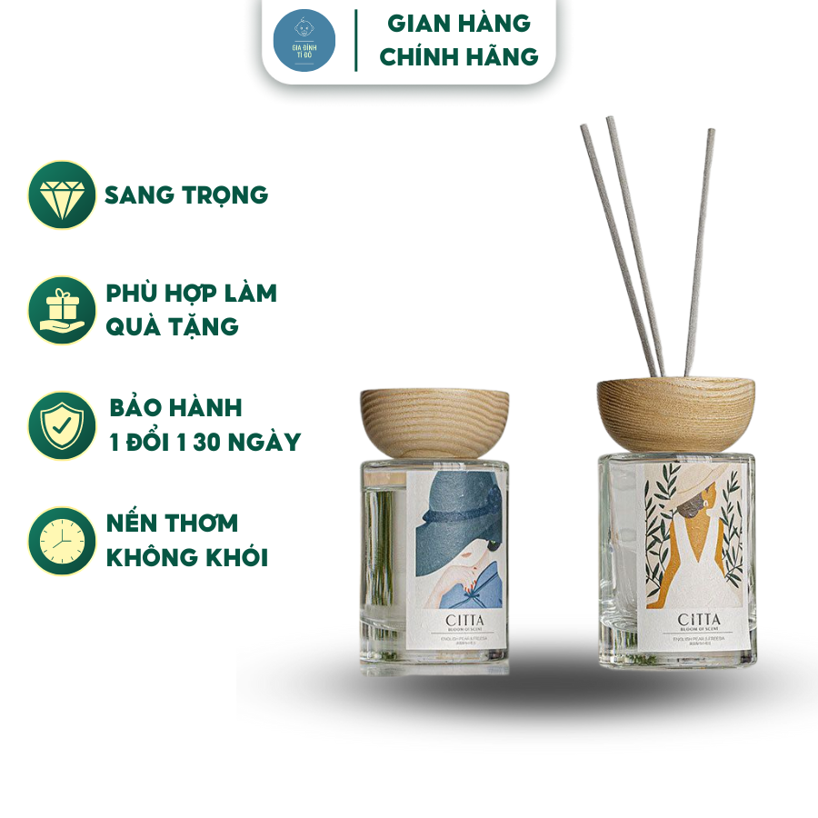 Tinh dầu thơm CITTA khuyếch tán sang trọng, tinh dầu thơm phòng dung tích 120ml