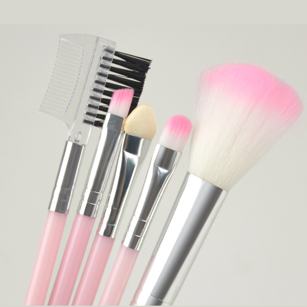 Bộ cọ trang điểm Makeup 5 món tiện lợi với 5 chức năng trang điểm cơ bản, chất liệu lông sợi tổng hợp mềm mịn - Zenni