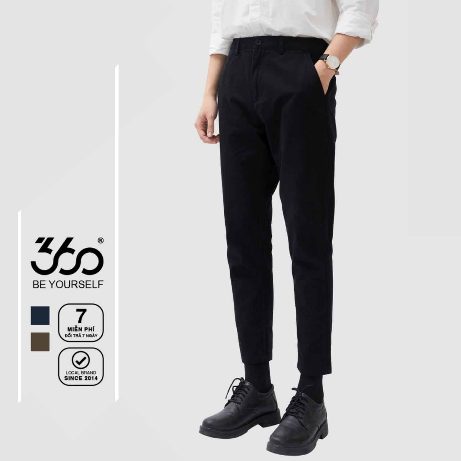 Quần kaki nam dáng baggy quần dài nam cao cấp 360 Boutique Made in Vietnam - QKBOL305