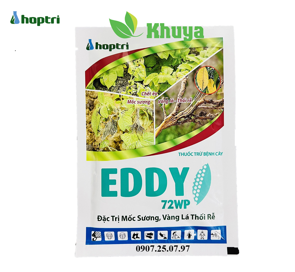 Thuốc trừ bệnh cây Hợp Trí Eddy 72WP 50gr chuyên trừ Chết Nhanh do Nấm Bệnh