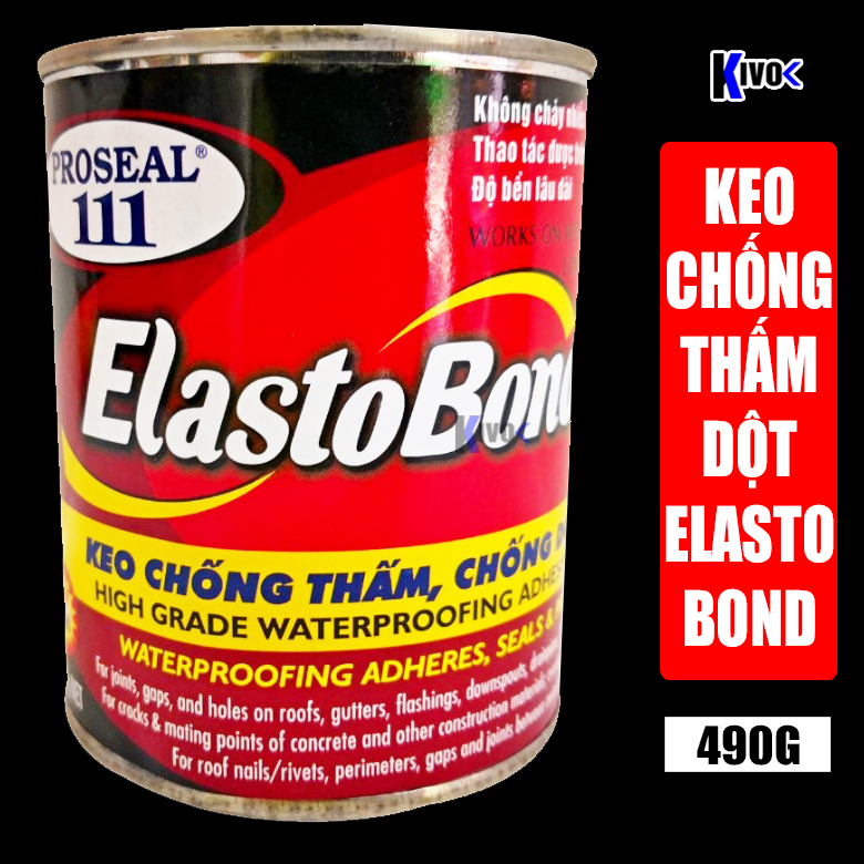 [DẠNG LON] Keo Chống Dột / Keo Chống Thấm Elastobond Proseal 111 490g - Keo Chống Thấm Nước Trần Nhà Bê Tông Thấm Tường Hở Mép - Keo Chống Rò Rỉ Nước - Trám Vết Nứt Khe Hở - Kivo