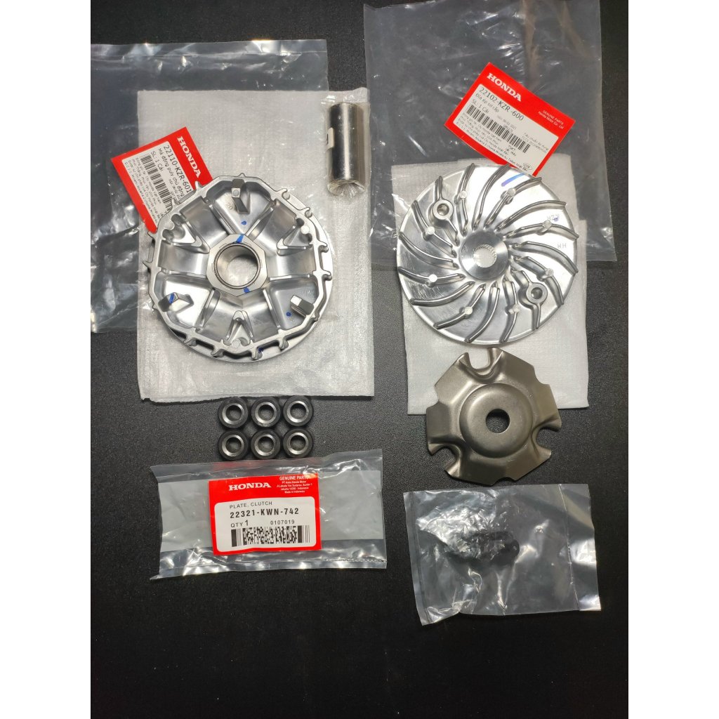 Bộ Nồi Trước AB125- PCX- Lead 125- VARIO 125 -SH Mode- Click 125 (chén bi, cánh quạt, ắc, bi nồi kẹp trượt ly hợp honda