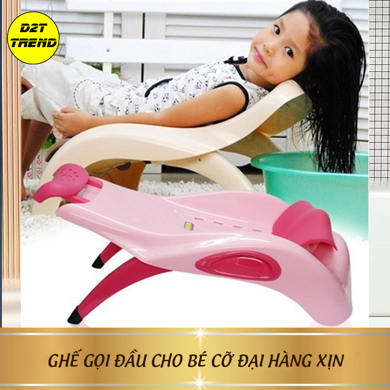 Ghế gội đầu cho bé cỡ đại hàng xịn - Ghế tắm gội có tấm lót đỡ gáy bé không bị mỏi cổ.