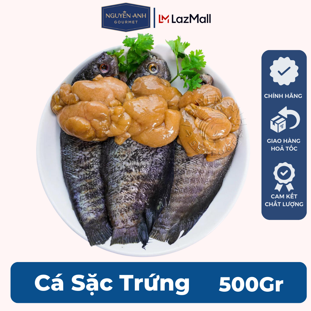 Cá Sặc Trứng Một Nắng Nguyên Anh đặc sản Phú Quốc hải sản tươi sống như cá, tôm tươi, mực tươi loại 500gr Hải Sản Nguyên Anh.