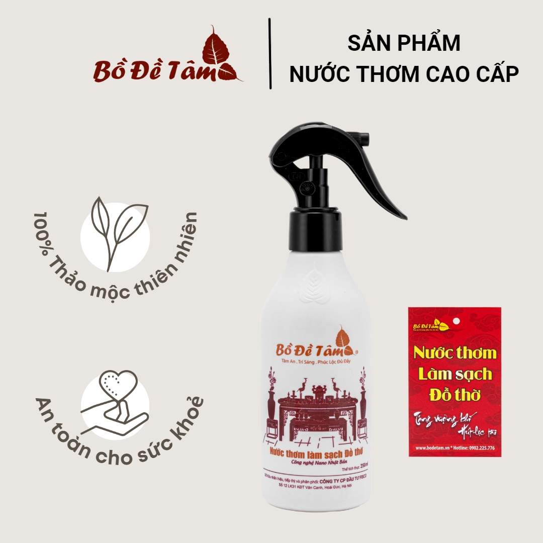 Nước thơm tinh dầu quế Bồ Đề Tâm bao sái làm sạch khử mùi tẩy uế tăng