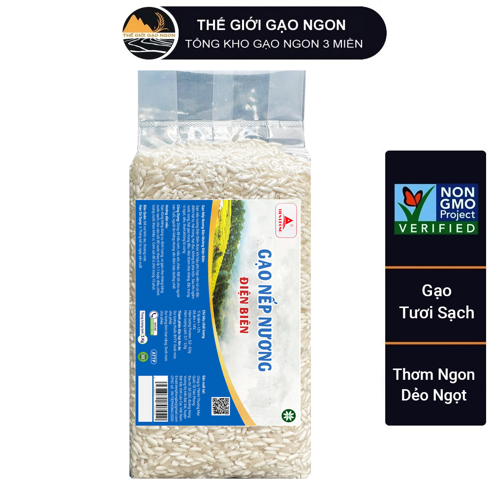 Gạo nếp nương bản mường - Túi 1kg - Giá Sỉ, Date mới