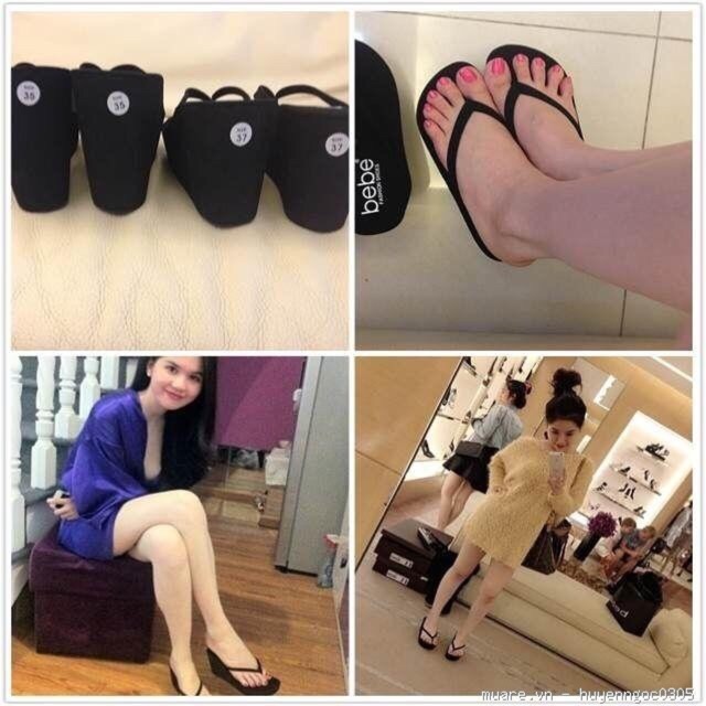 [HCM]Dép tông nữ xỏ ngón quai vải đế đúc cao 5cm 7cm  9cm - DL097