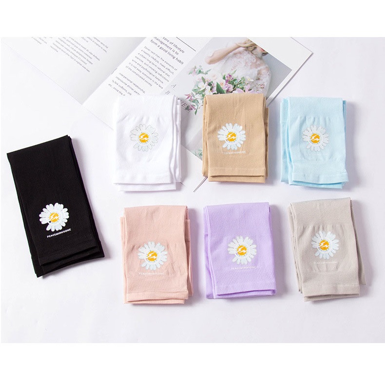 Găng tay chống nắng xỏ ngón Hoa cúc phong cách Hàn Quốc - Bao tay đi phượt hoa cúc Siêu Mát chống tia UV - Ống tay đi xe máy phong cách - Ống tay chống nắng họa tiết hoa cúc - găng tay chống nắng hoa cúc