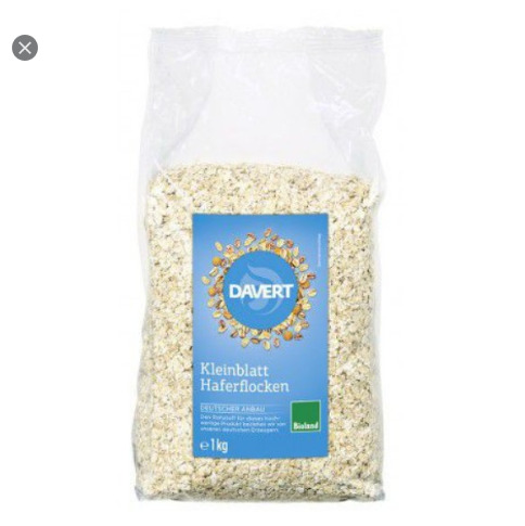 Yến mạch cán nhỏ hữu cơ Davert 1kg