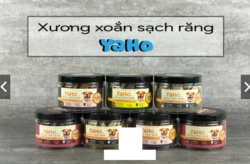 Xương xoắn gặm sạch răng cho chó Yaho hộp 165g