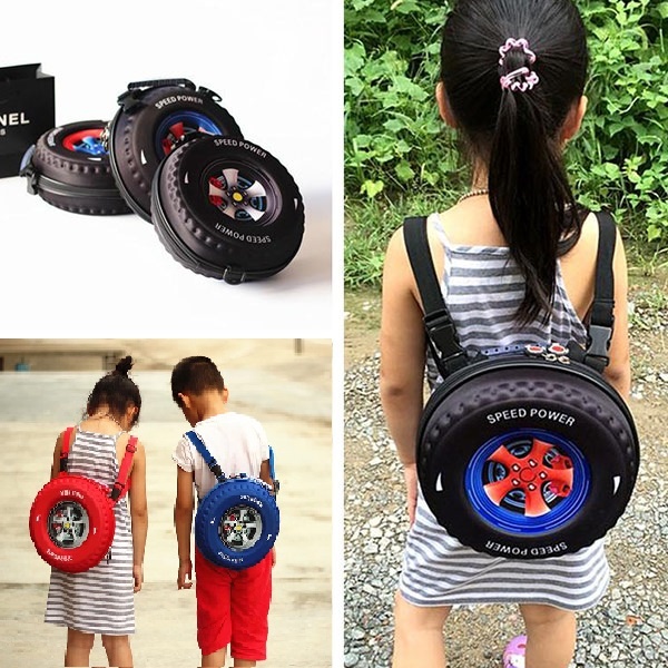 Balo hình bánh xe hàng hiệu .mua ngay ba lô hình bánh xe 3d 2 in 1 cho bé.cho bé 1 buổi đi học đầy hứng thú.