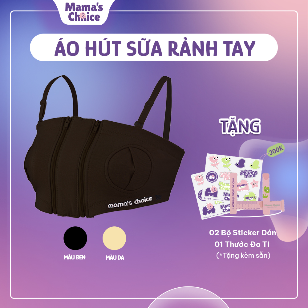 Áo Hút Sữa Rảnh Tay Mama’s Choice, Mặc Hút Sữa Cho Mẹ, Có Dây Giữ Bình Hút Sữa Chắc Chắn, Chất Liệu Thoáng Khí, Freesize