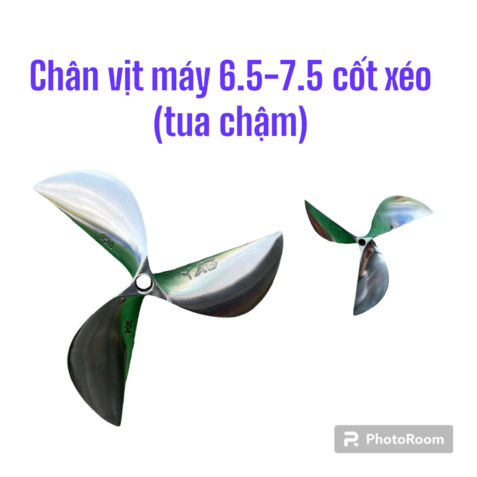 Chân vịt ab inox 304 máy nổ ,động cơ xăng 5.5-6.5hp ren 14mm