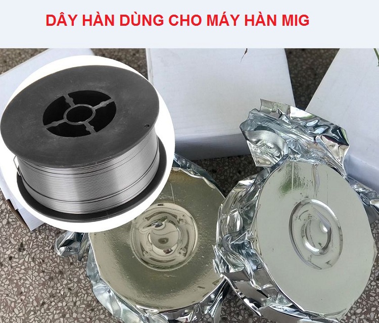 Cuộn Dây Hàn Mig Lõi Thuốc 1KG, Que Hàn Chuyên Dụng, Cho Máy Hàn Mig Mini, Cuộn Dây Hàn MiG Lõi Thuốc - Cuộn 1Kg Loại Tốt