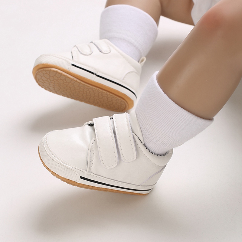 Trẻ sơ sinh bé trai PU giày da trẻ sơ sinh đầu tiên đi bộ Giày Dép cao su