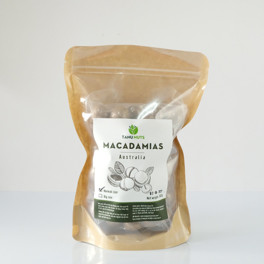 Hạt Macca Nứt Vỏ TANU NUTS - Hạt Macca Úc Đã Rang Sấy