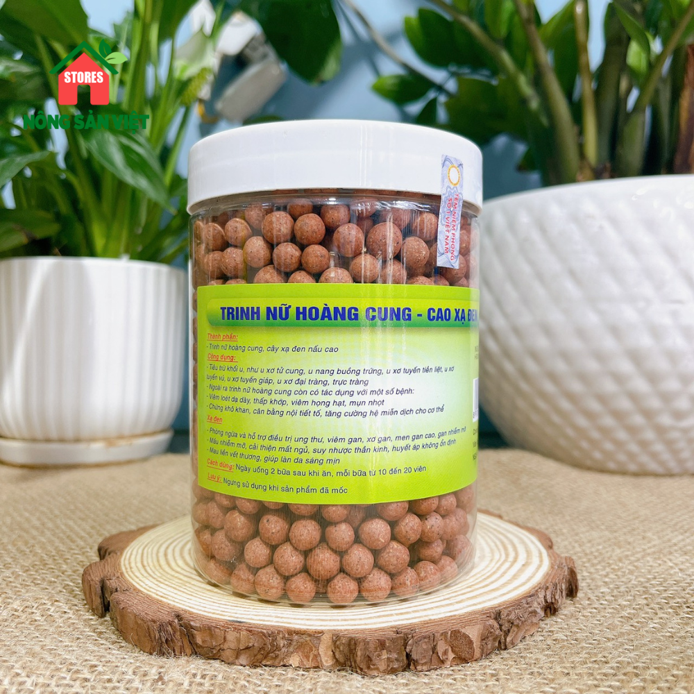 Viên Trinh Nữ Hoàng Cung Cao Xạ Đen Hũ 500gr