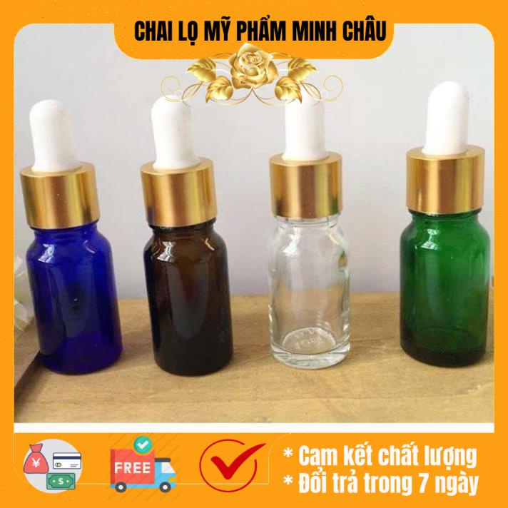 Lọ đựng tinh dầu bóp giọt Khoen vàng chiết mỹ phẩm