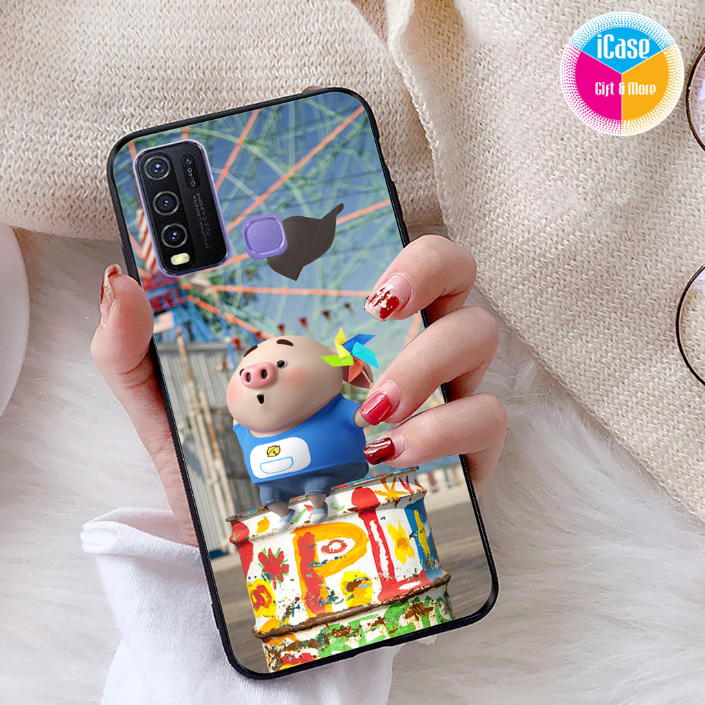 Ốp lưng icase dành cho vivo y50 viền dẻo tpu bst pig cute
