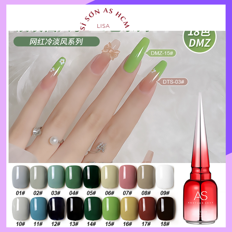 Sơn gel as chai đỏ mẫu mới mã dmz