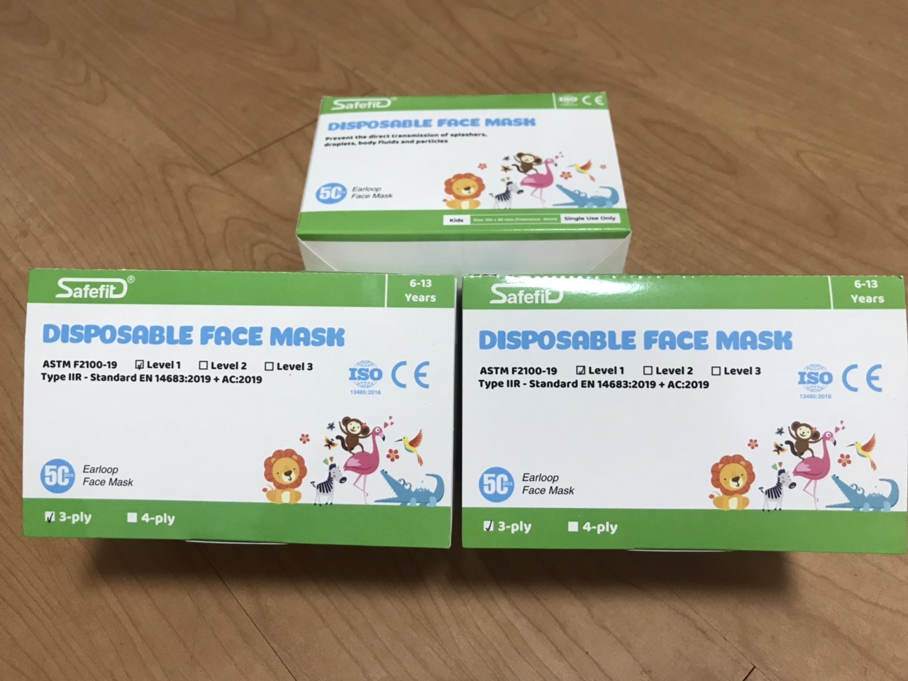 [HCM]Hộp 50 Khẩu trang y tế trẻ em Từ 5 đến 14 tuổi - 3 lớp kháng khuẩn in hình dễ thương