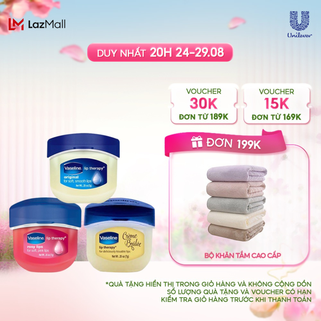 Sáp dưỡng môi Vaseline Hồng Xinh 7g