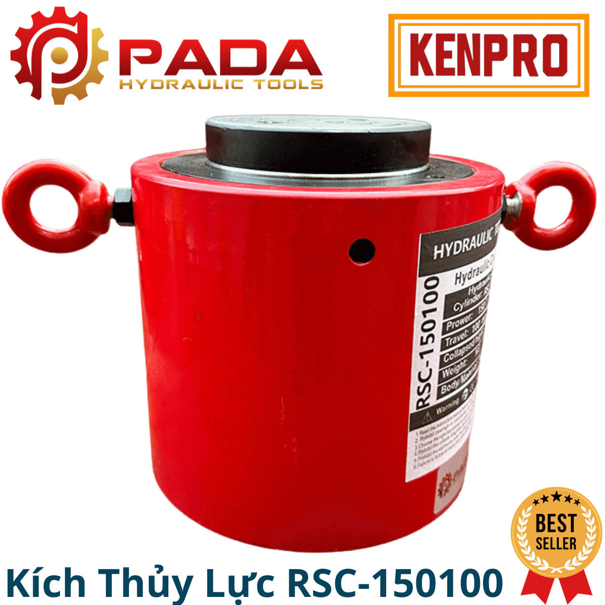 Kích Thủy Lực Đặc Tâm RSC-150100 - Lực Kích 150 Tấn Hành Trình 100mm Giá 11,550,000 Đồng*Miễn phí vận chuyển