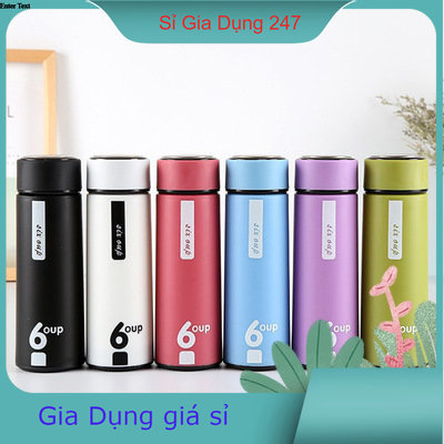 Bình nước thủy tinh có lớp nhựa chống nóng giữ nhiệt 6oup 450ml