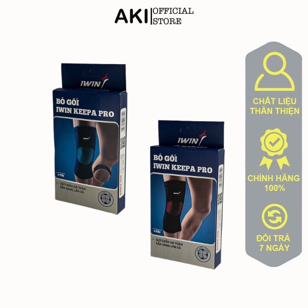 Bó gối Iwin Keepa Pro, phụ kiện thể thao đá bóng nam chính hãng cao cấp - GI003