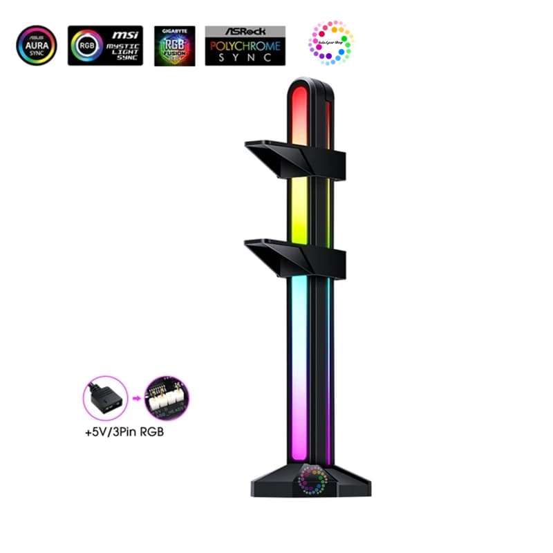 Bộ chống xệ card vga ,hỗ trợ 2 card vga led RGB sync main 5v 3pin, thương hiệu Cooliq