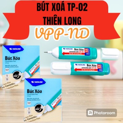Bút xóa nước 12ml Thiên Long xóa sạch , nhanh khô , an toàn sử dụng, thuận tiện học sinh, sinh viên.