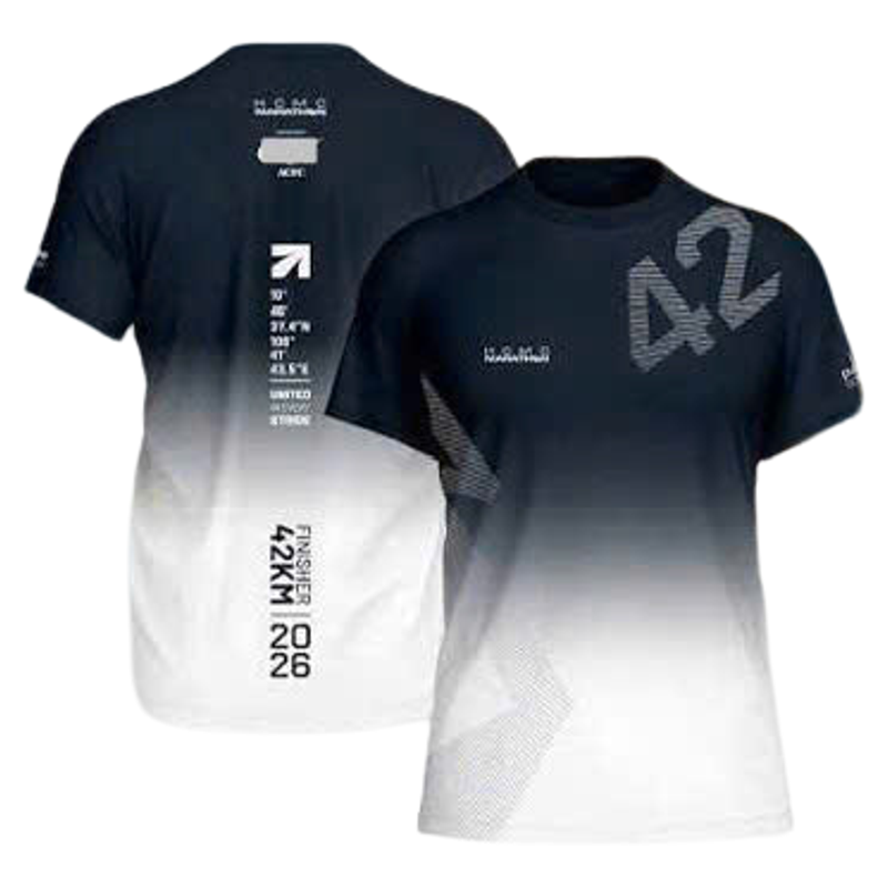 Áo chạy bộ Marathon Finisher Nam Nữ vải polyester mỏng mát nhẹ