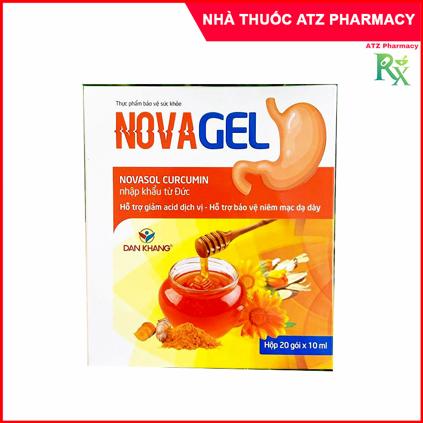 Novagel Novasol Curcumin - Hỗ Trợ Giảm Acid Dịch Vị & Bảo Vệ Niêm Mạc Dạ Dày