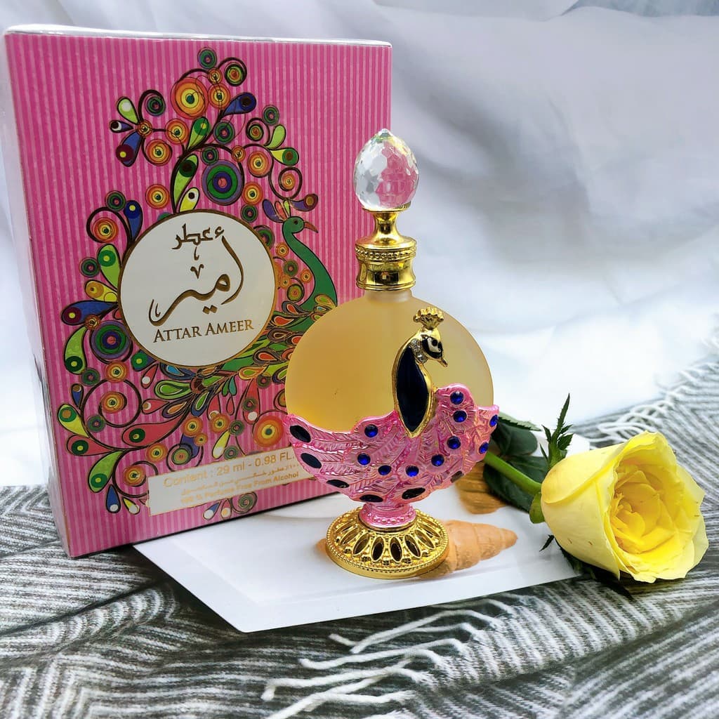 Tinh dầu nước hoa dubai attar ameer công hồng nhẹ nhàng, quyến rũ, sang trọng