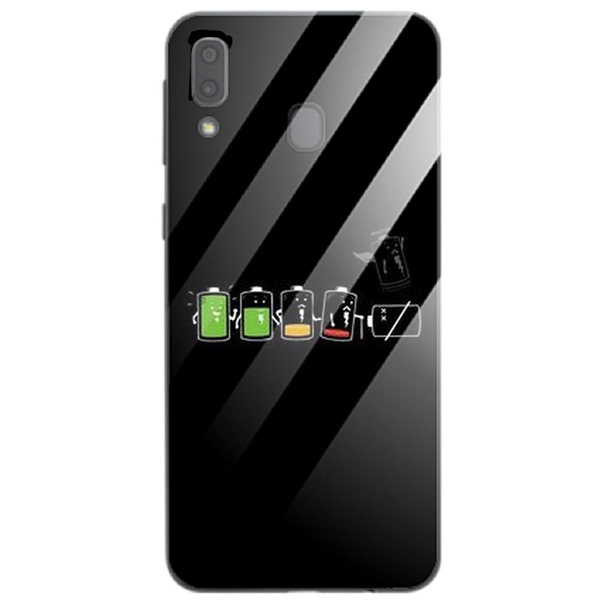 Ốp kính cường lực cho điện thoại Samsung Galaxy A30 - Battery Icon MS BTI005