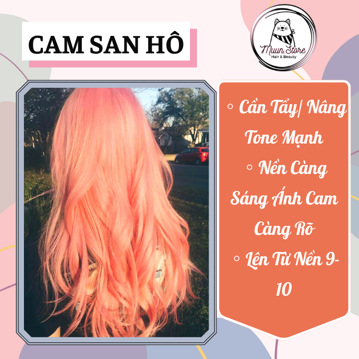 Thuốc nhuộm tóc màu cam san hô
