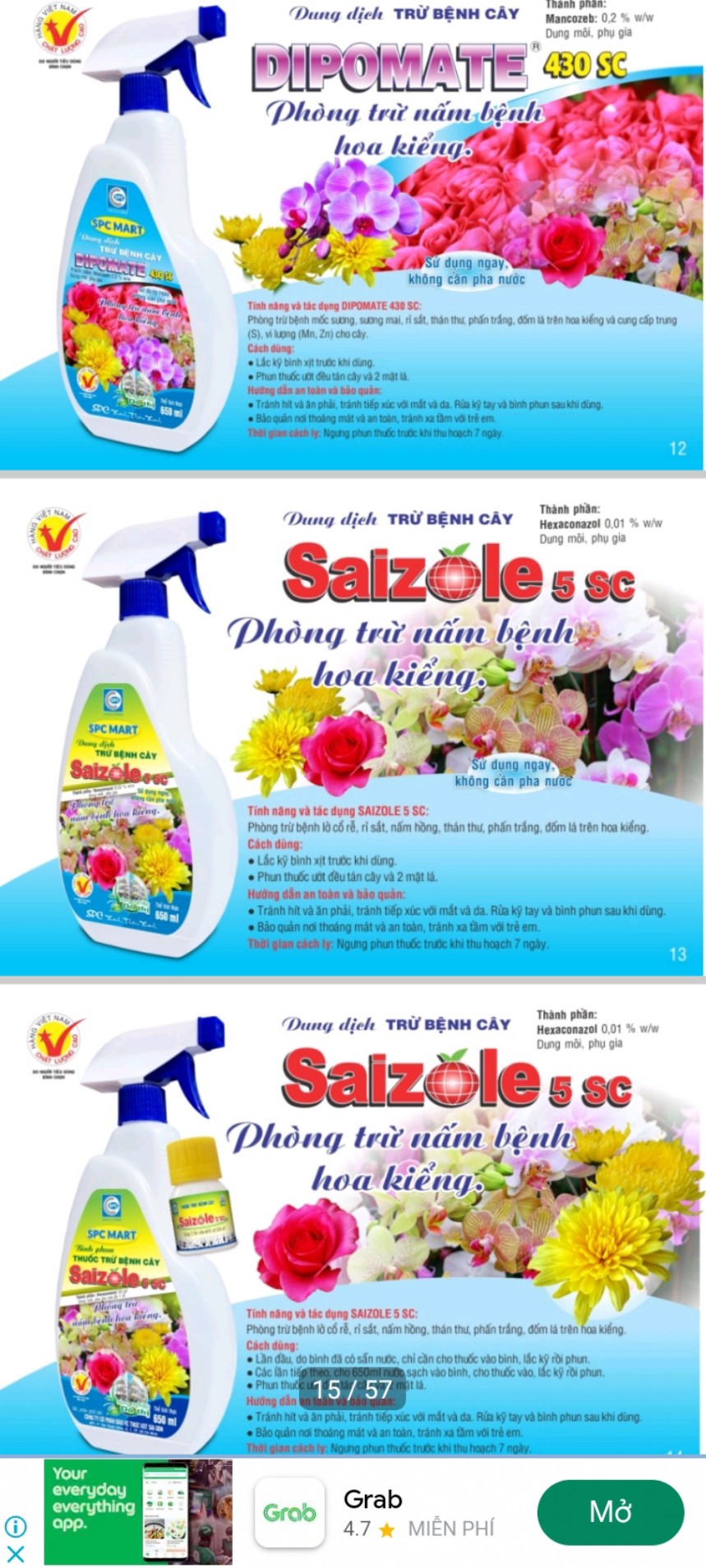 Thuốc trừ bệnh cây sinh học saipan 2sl-mbc-nnđt