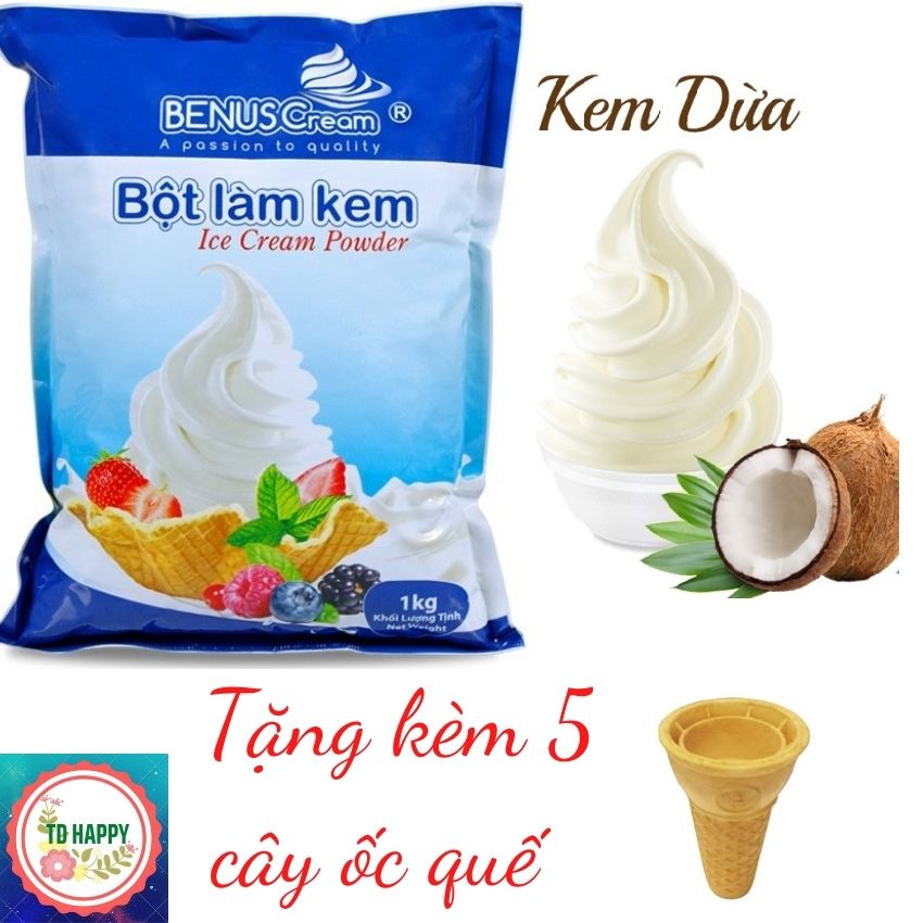 Bột làm kem tươi vị Dừa- Túi 1kg