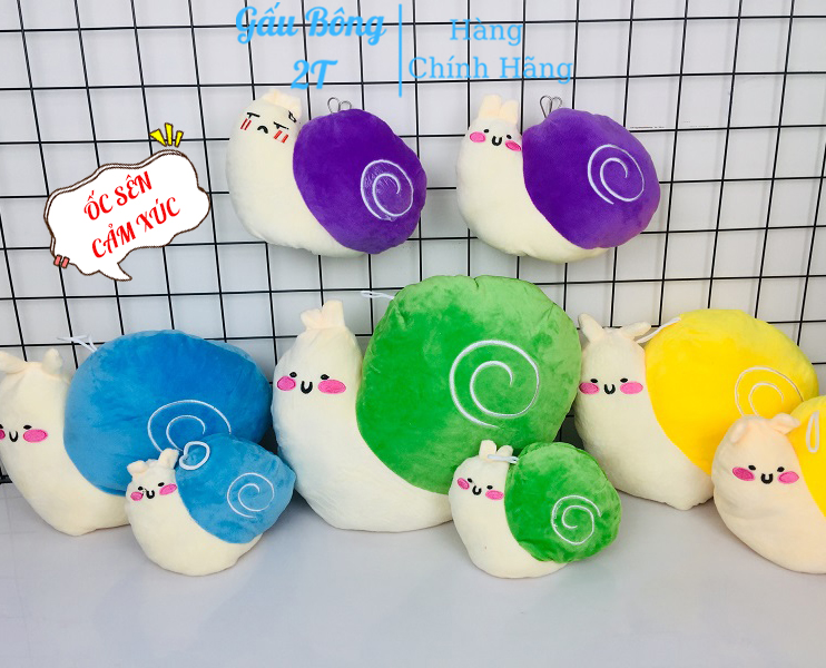 Gấu Bông Cute Gấu Bông Gối Ôm Thú Nhồi Bông Ốc Sên Cảm Xúc 2 Mặt Siêu Dễ Thương Vài Nhung Mềm Mịn Lót Bông Gòn Cao Cấp