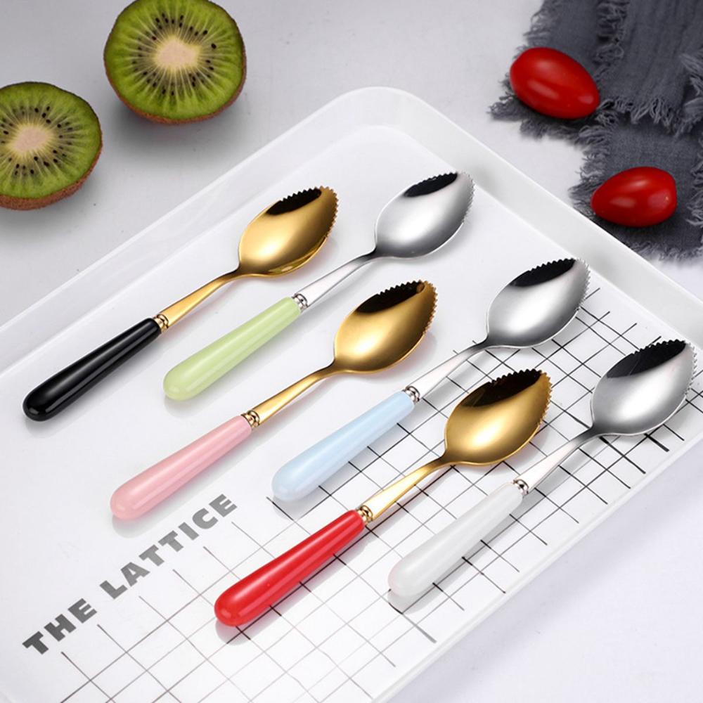 Kelansi nhà bếp đa chức năng cạnh răng cưa thép không gỉ tay cầm bằng gốm