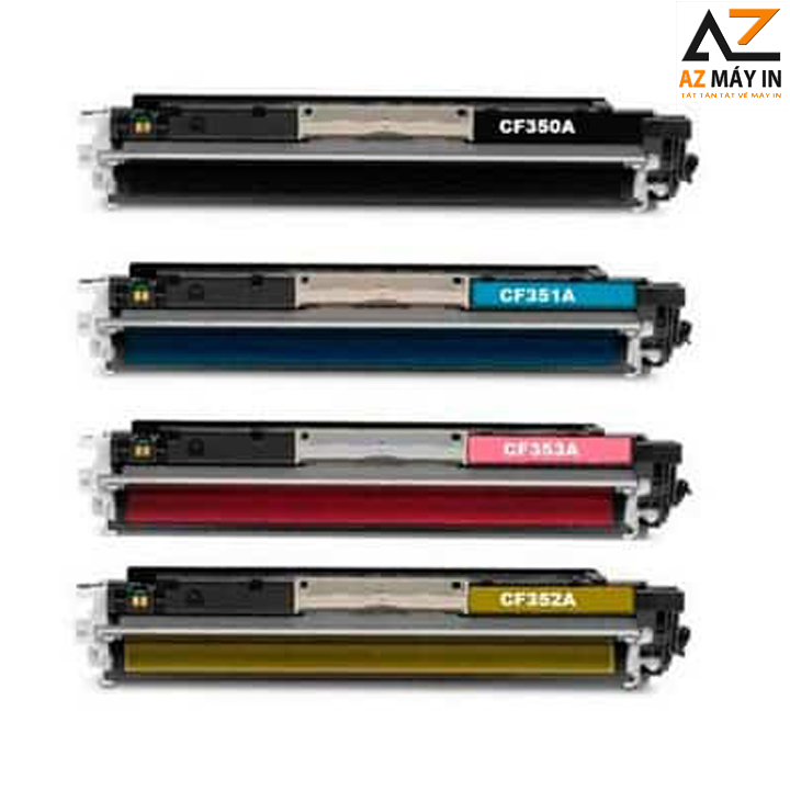 Bộ 4 hộp mực máy in laser màu hp m177fw, m176n | mực in az 130a cf350a, cf351a, cf352a, cf353a