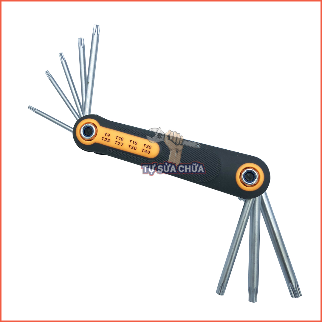 Bộ hoa thị gấp Goodman 8 chi tiết từ T9 đến T40 - Lục giác gấp sao có lỗ
